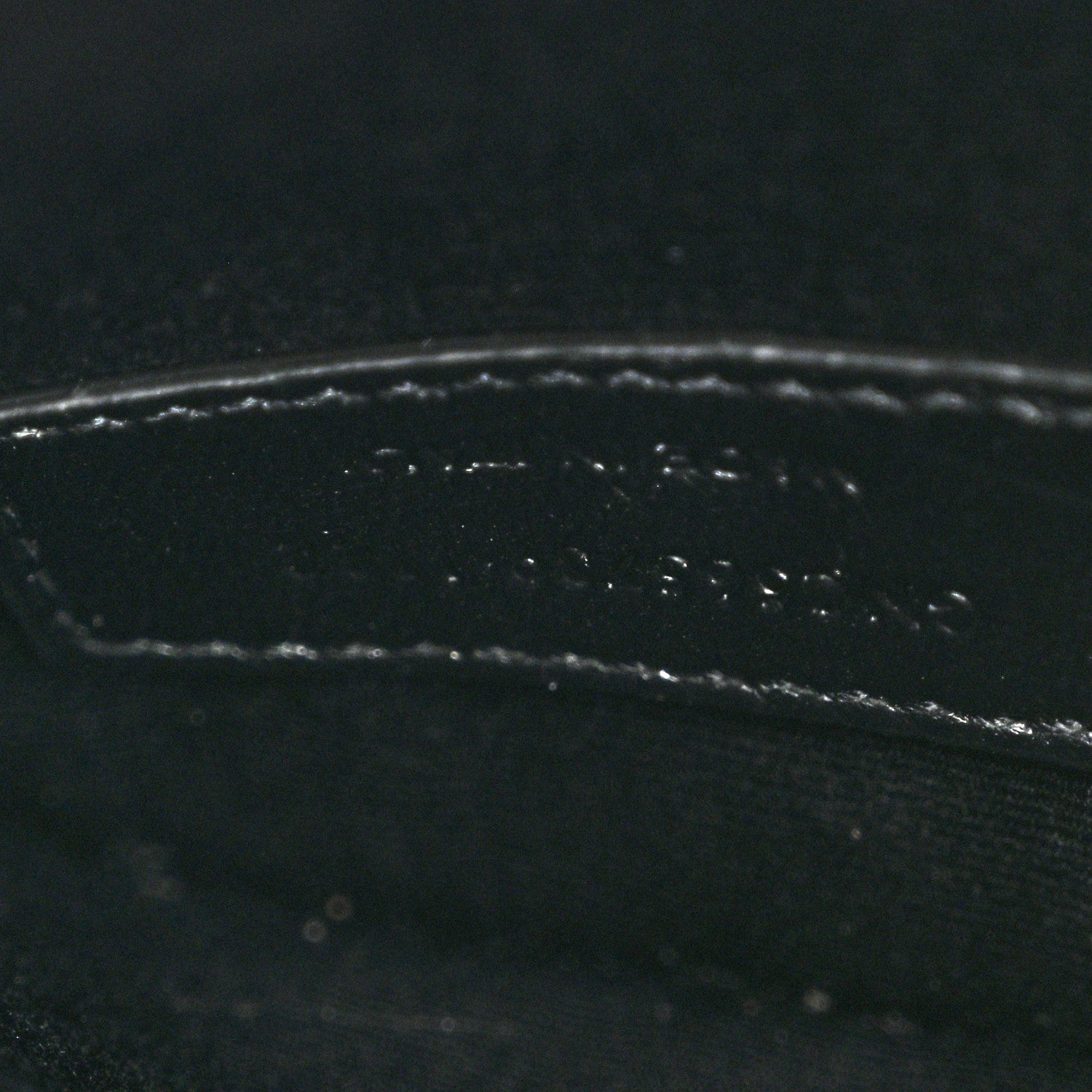 Saint Laurent Calfskin Crocodile Embossed Uptown Monogram Pouch Black 7 of 8