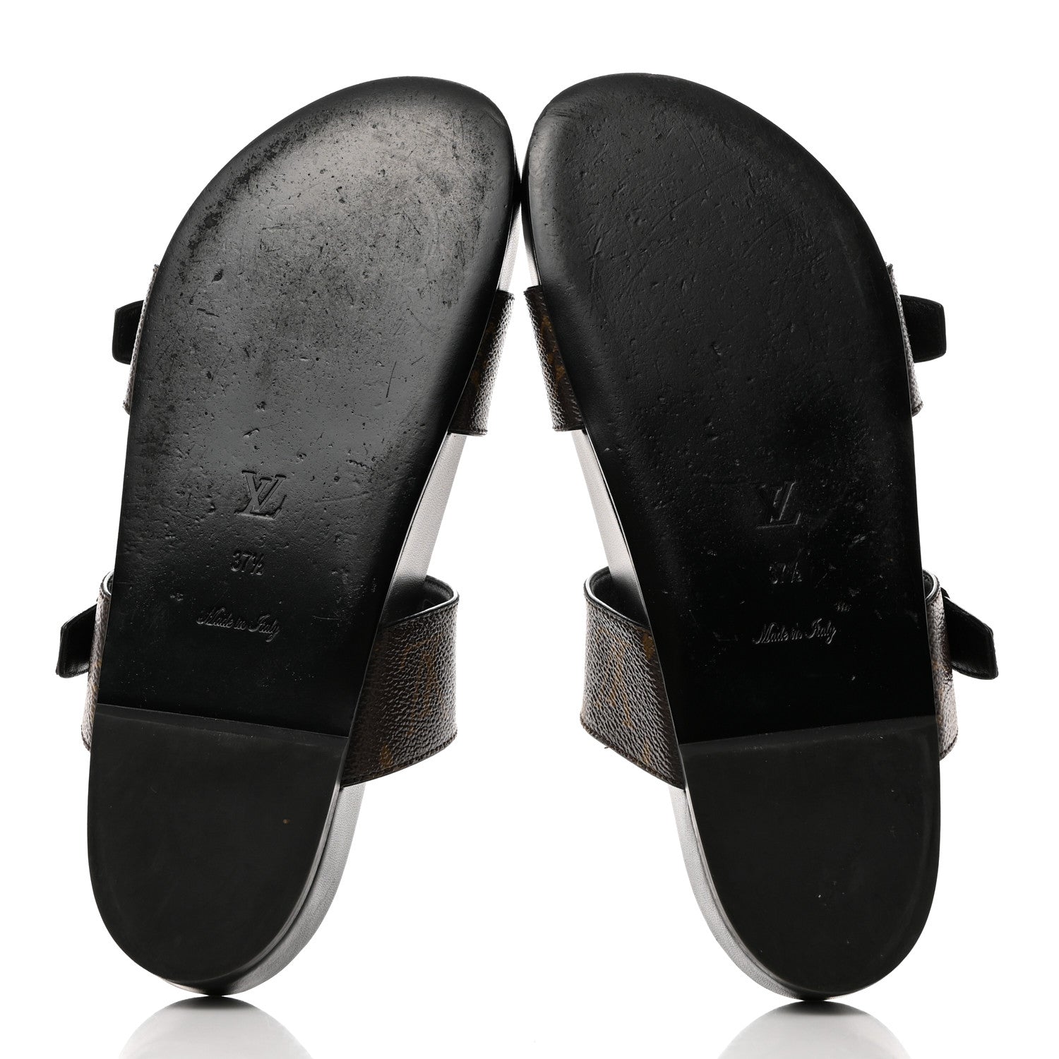 Louis Vuitton Monogram Bom Dia Mule Sandals 37.5 Black 5 of 9