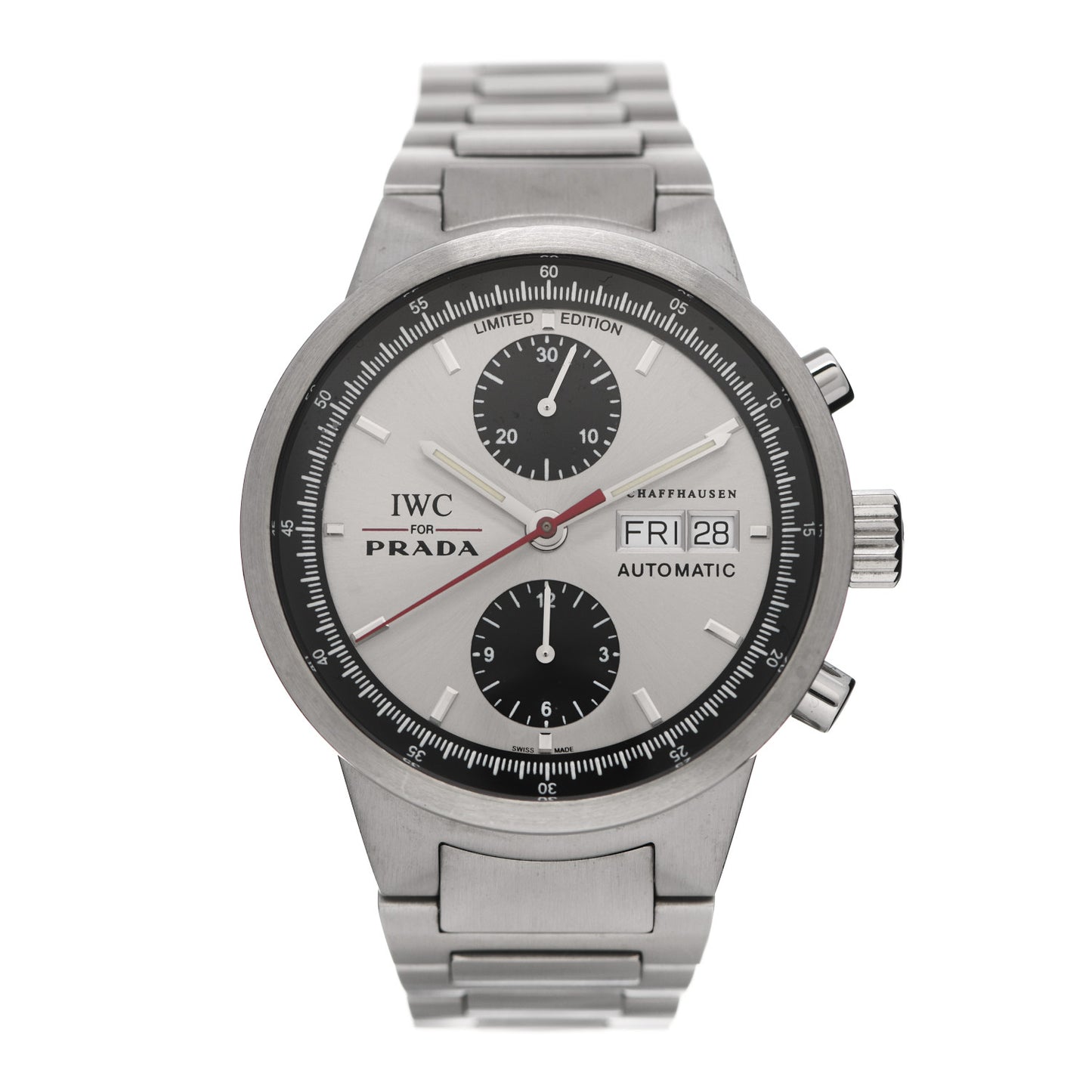 Stainless Steel 39mm Prada GST Chronograph Automatic Watch IW370802