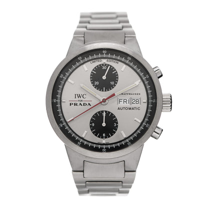 IWC Stainless Steel 39mm Prada GST Chronograph Automatic Watch IW370802 1 of 6