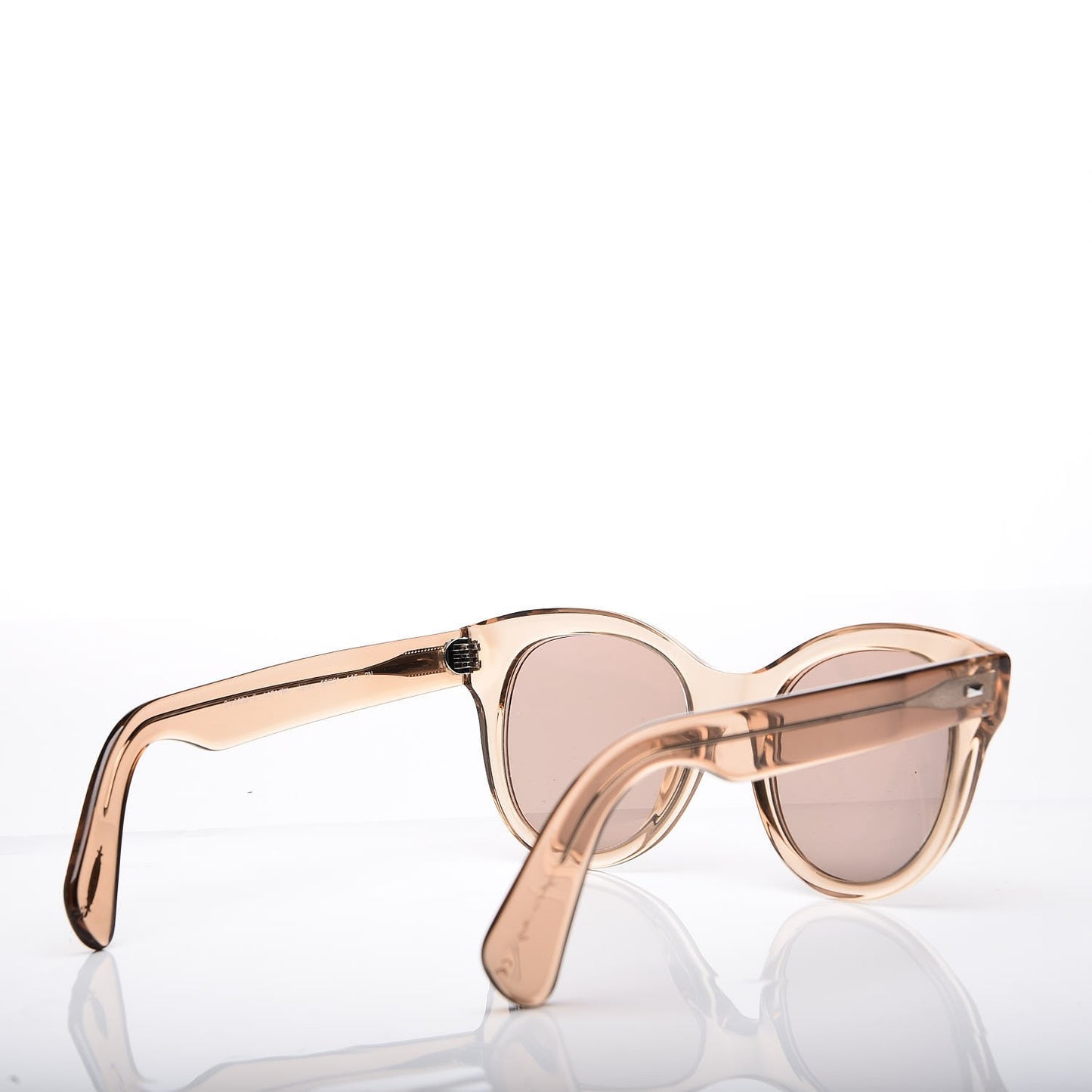 Jacey Mirror Sunglasses Beige