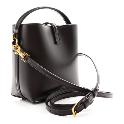 Saint Laurent Shiny Calfskin Le 37 Mini Bucket Bag Dark Sweet Chocolate 3 of 10