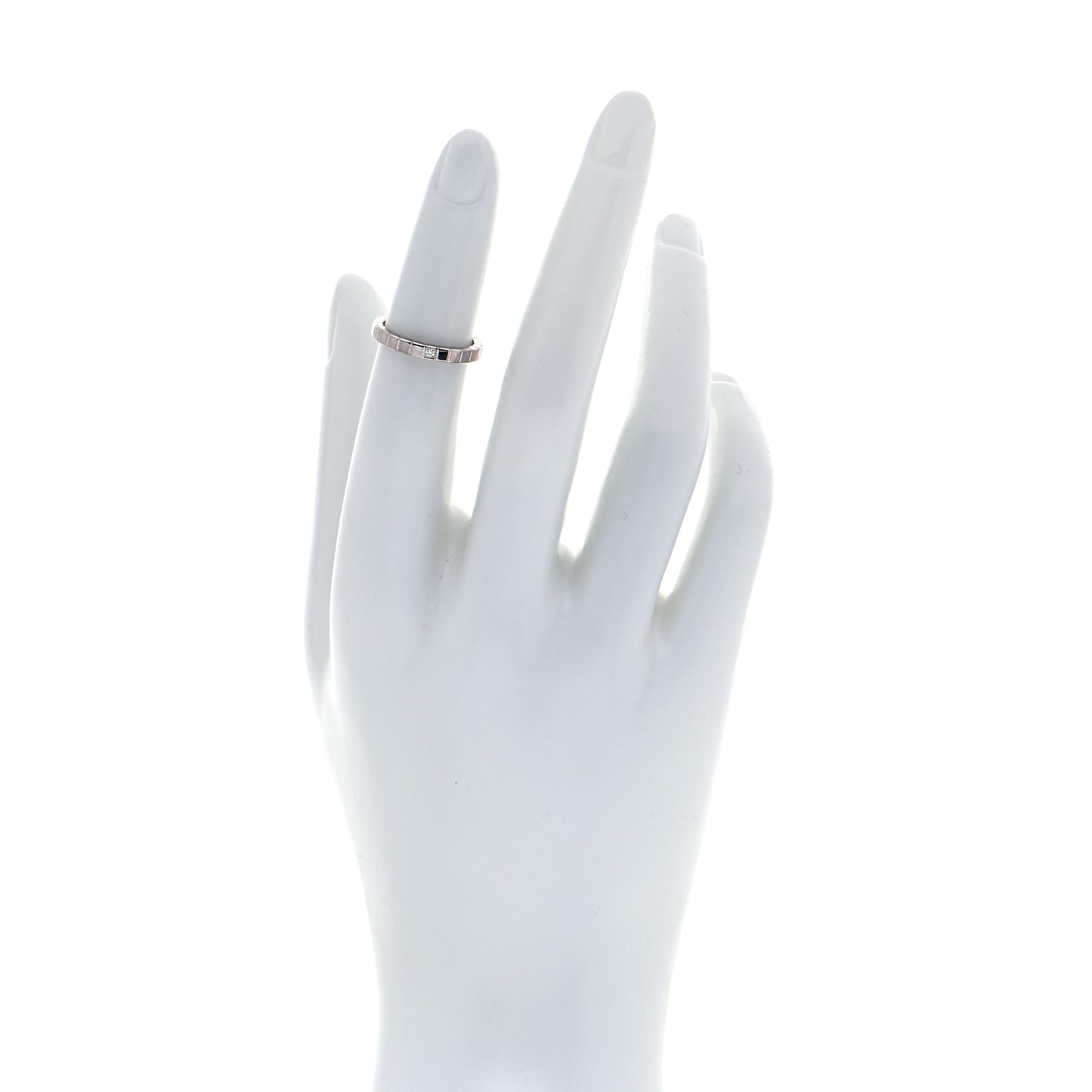 18K White Gold Diamond Ice Cube Band Ring 47 4
