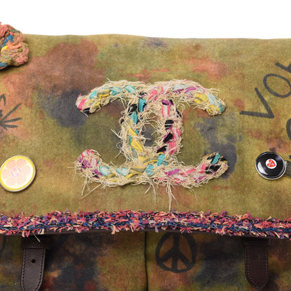 Chanel Washed Toile Large Graffiti On The Pavements Messenger Khaki Multicolor 10 of 10