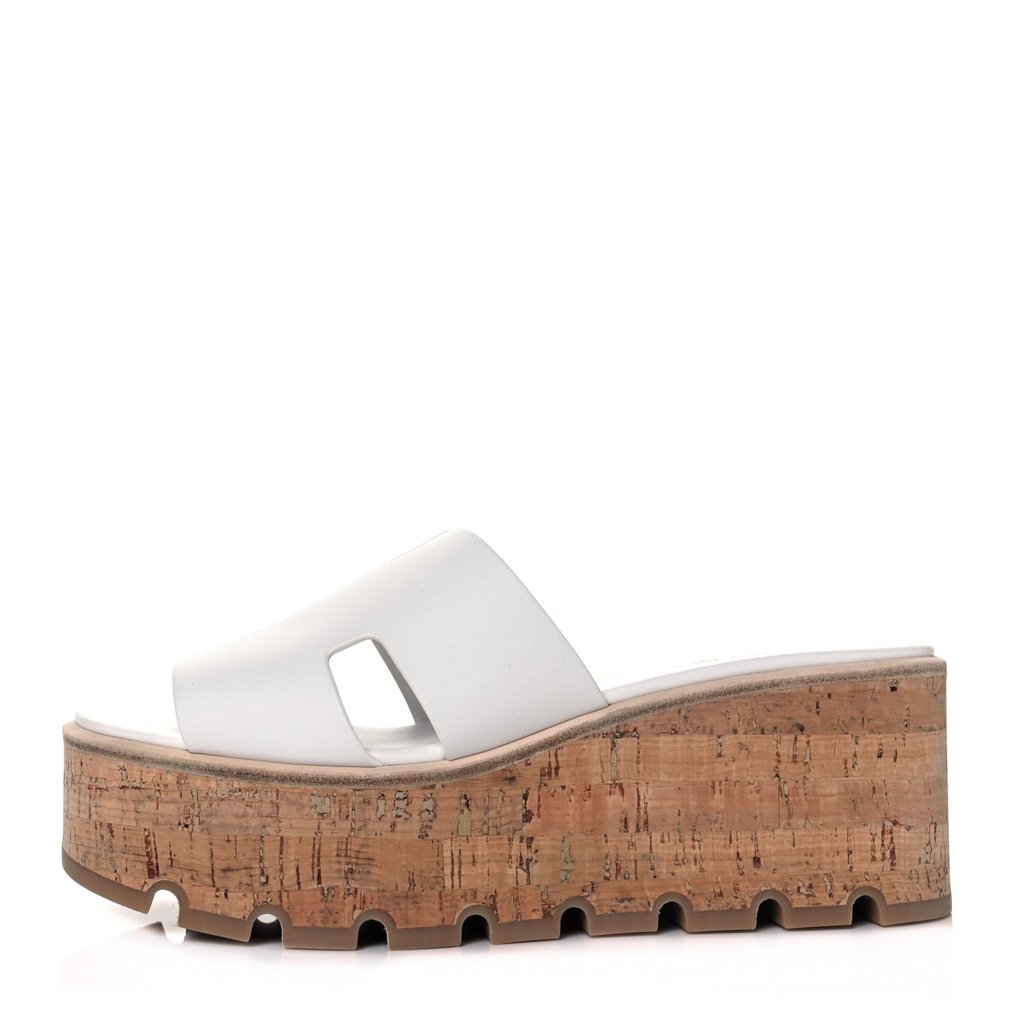 Calfskin Cork Eze 30 Sandals 38 White