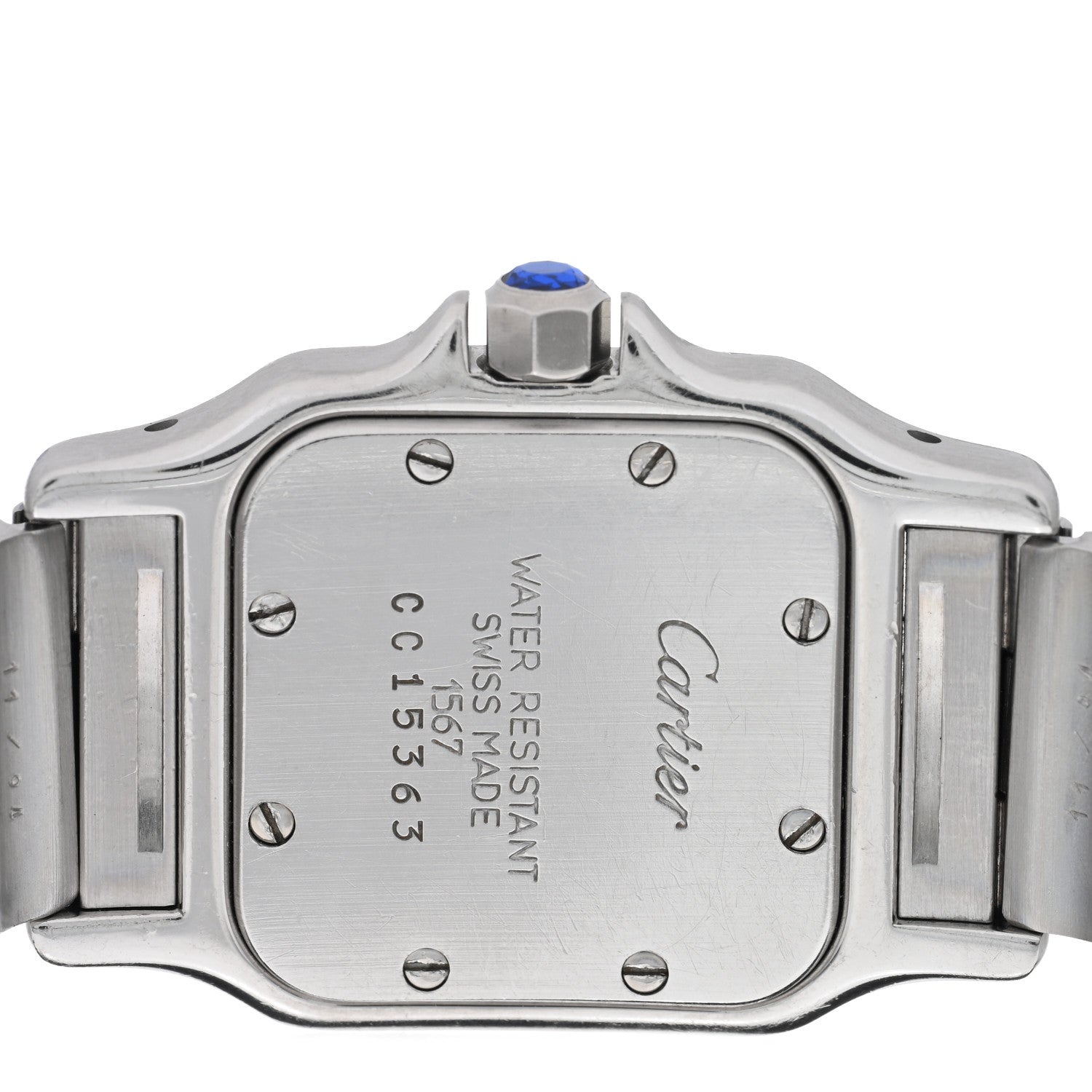 Cartier Stainless Steel 18K Yellow Gold 24mm Santos De Cartier Galbee Quartz Watch Champagne 4 of 5