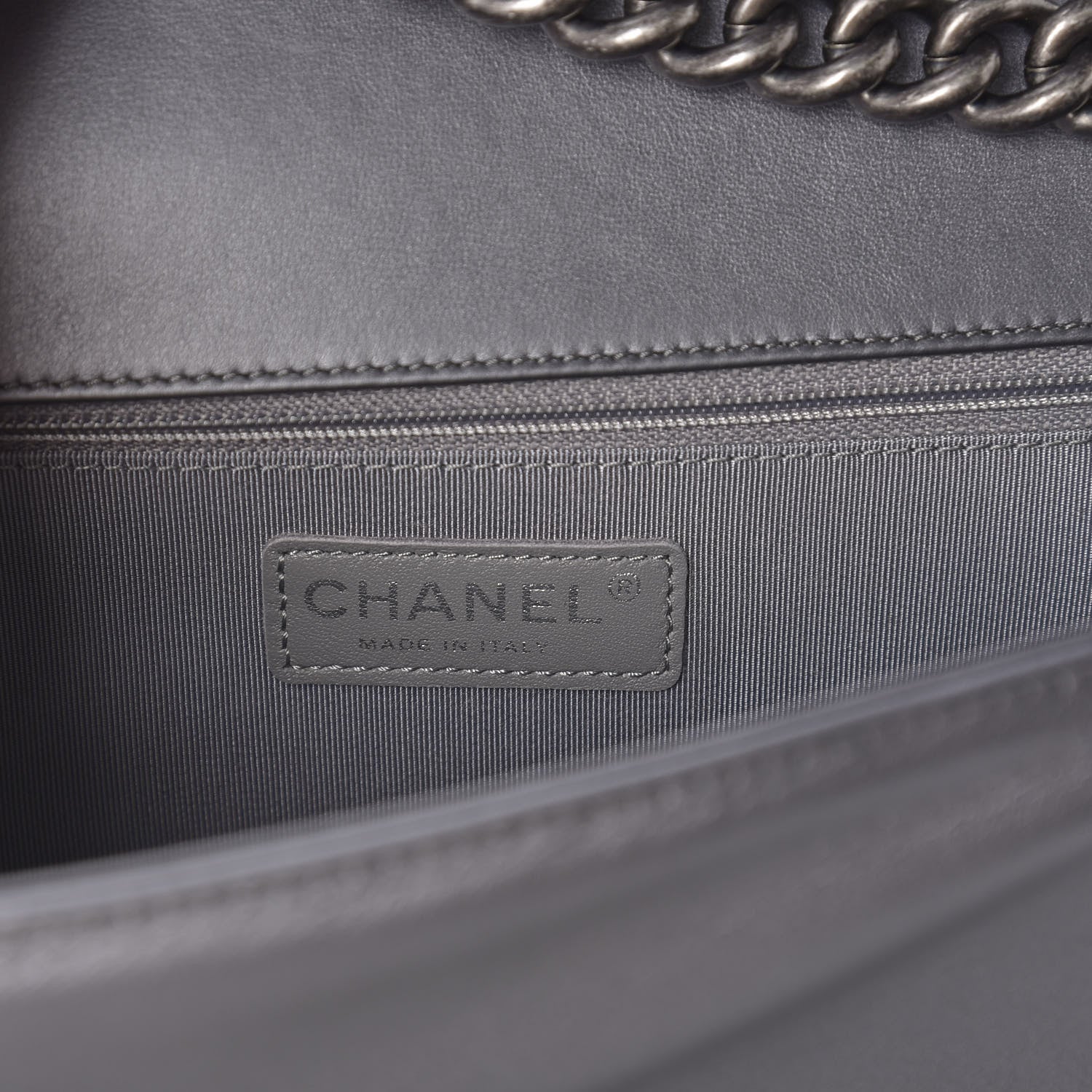 Chanel Metallic Calfskin Quilted New Medium Boy Flap Grey 8 of 12