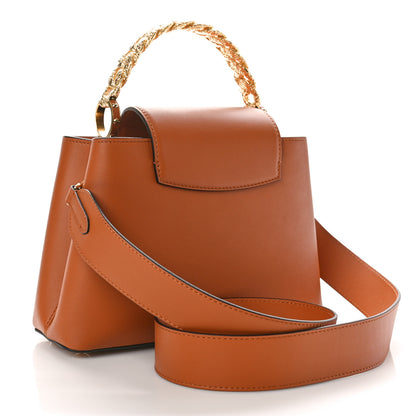 Louis Vuitton Calfskin Bolsa Capucines BB Caramel 3 of 9