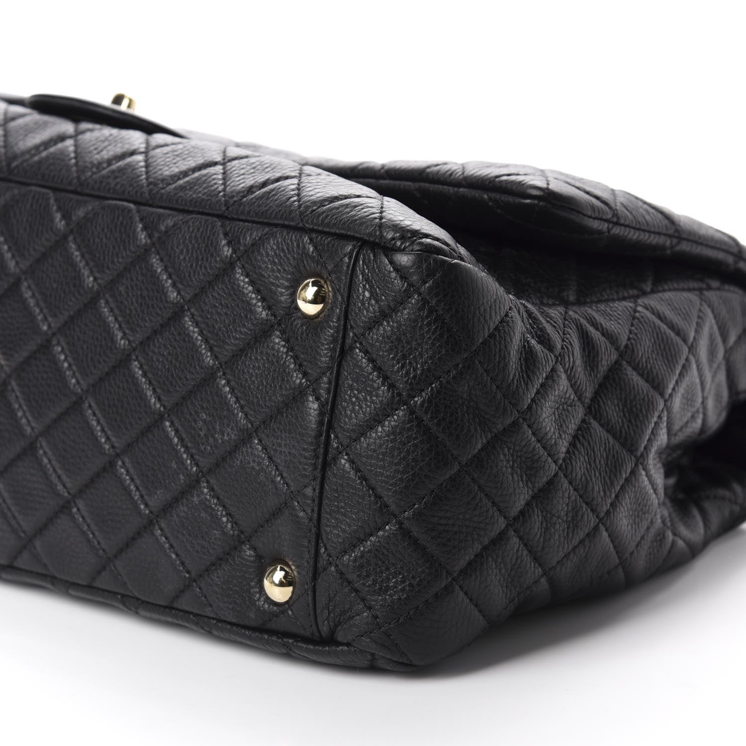 Chanel Calfskin Quilted XXL Travel Flap Bag Black 6 of 9