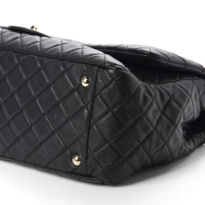 Chanel Calfskin Quilted XXL Travel Flap Bag Black 6 of 9
