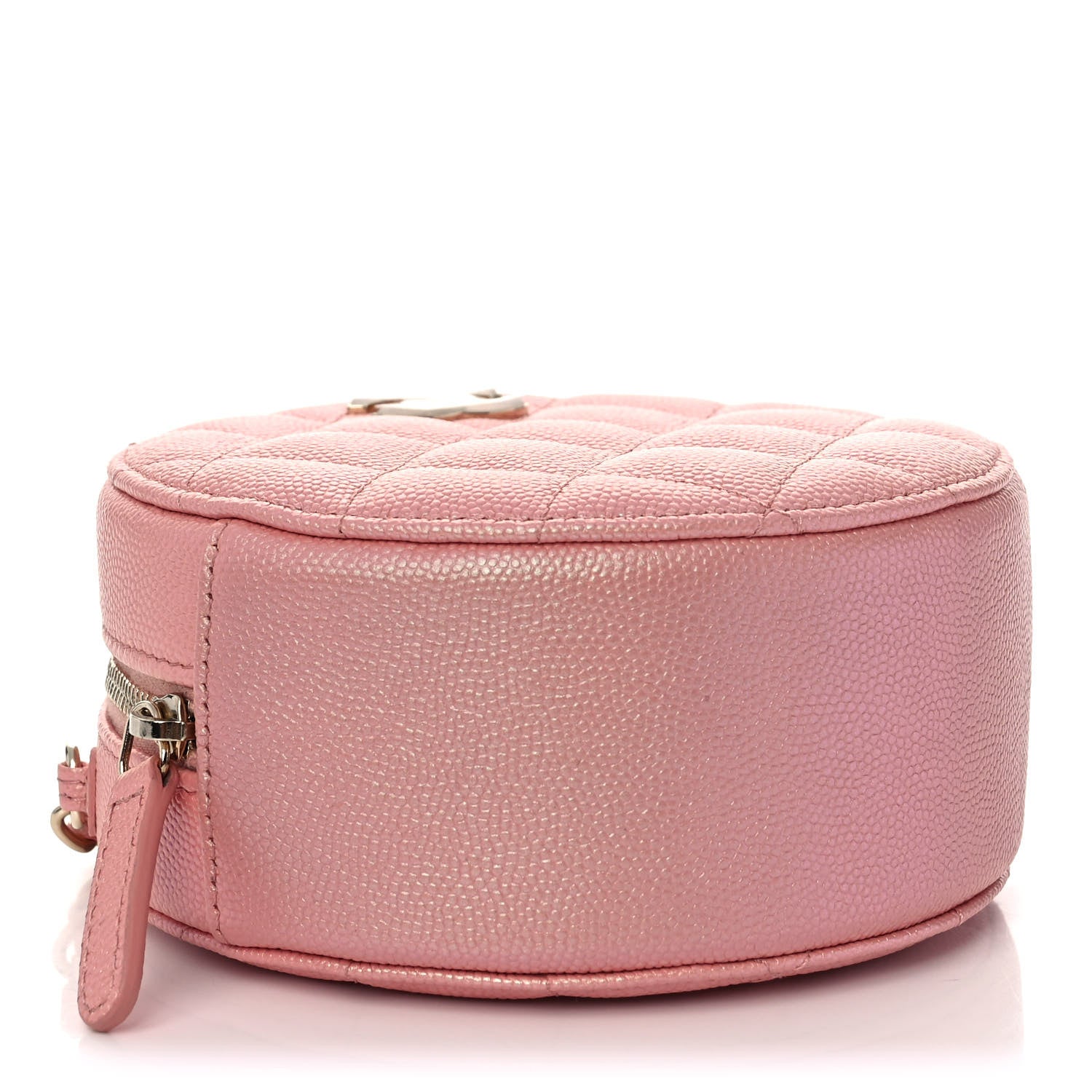 Chanel Iridescent Caviar Resin Quilted Round Clutch With Chain Pink 4 of 11