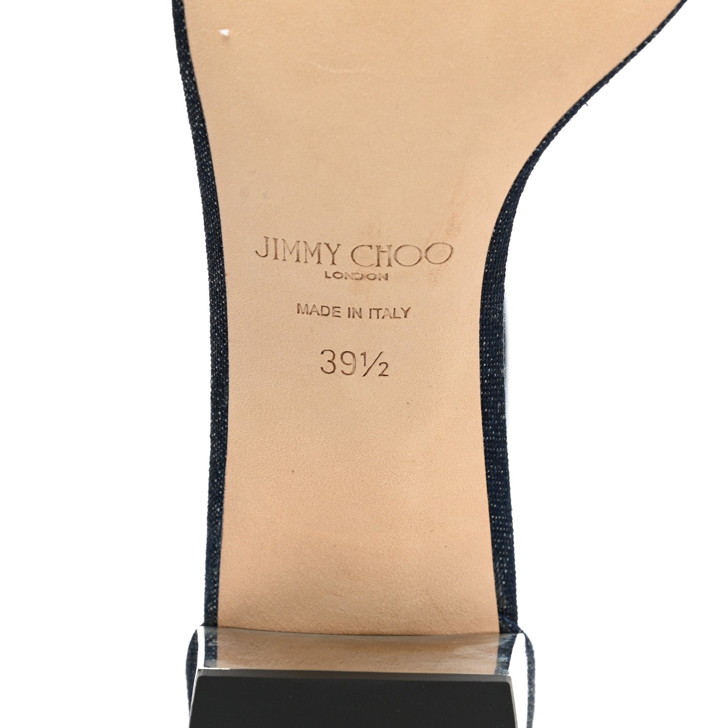 Jimmy Choo Denim Jaimie Ankle Strap Sandals 39.5 Indigo 7 of 10