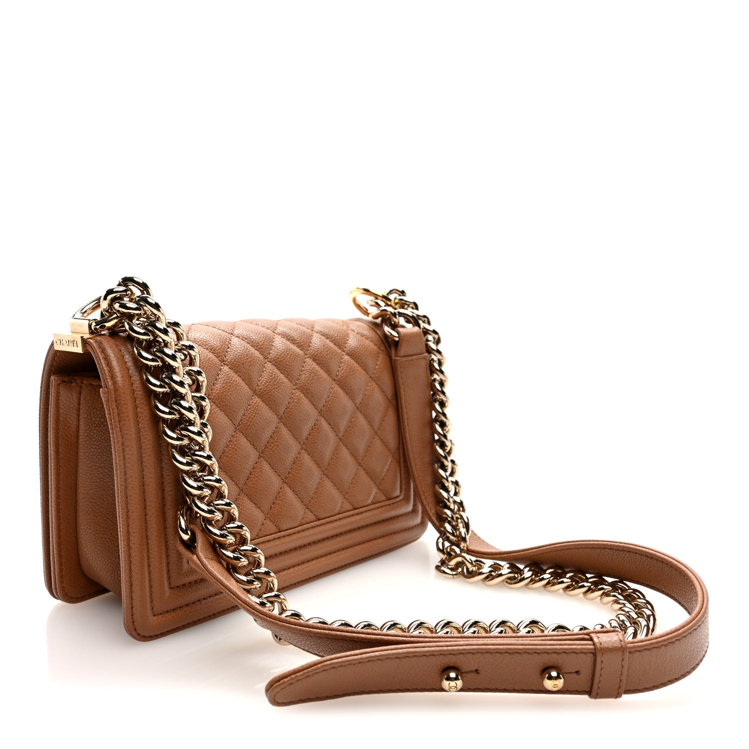 Chanel Caviar Quilted Small Boy Flap Beige 3 of 10