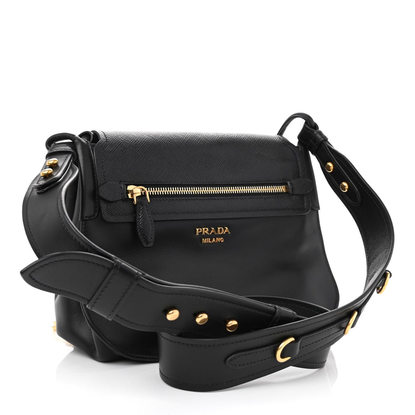 Saffiano Cuir Calf Corsaire Bag Black