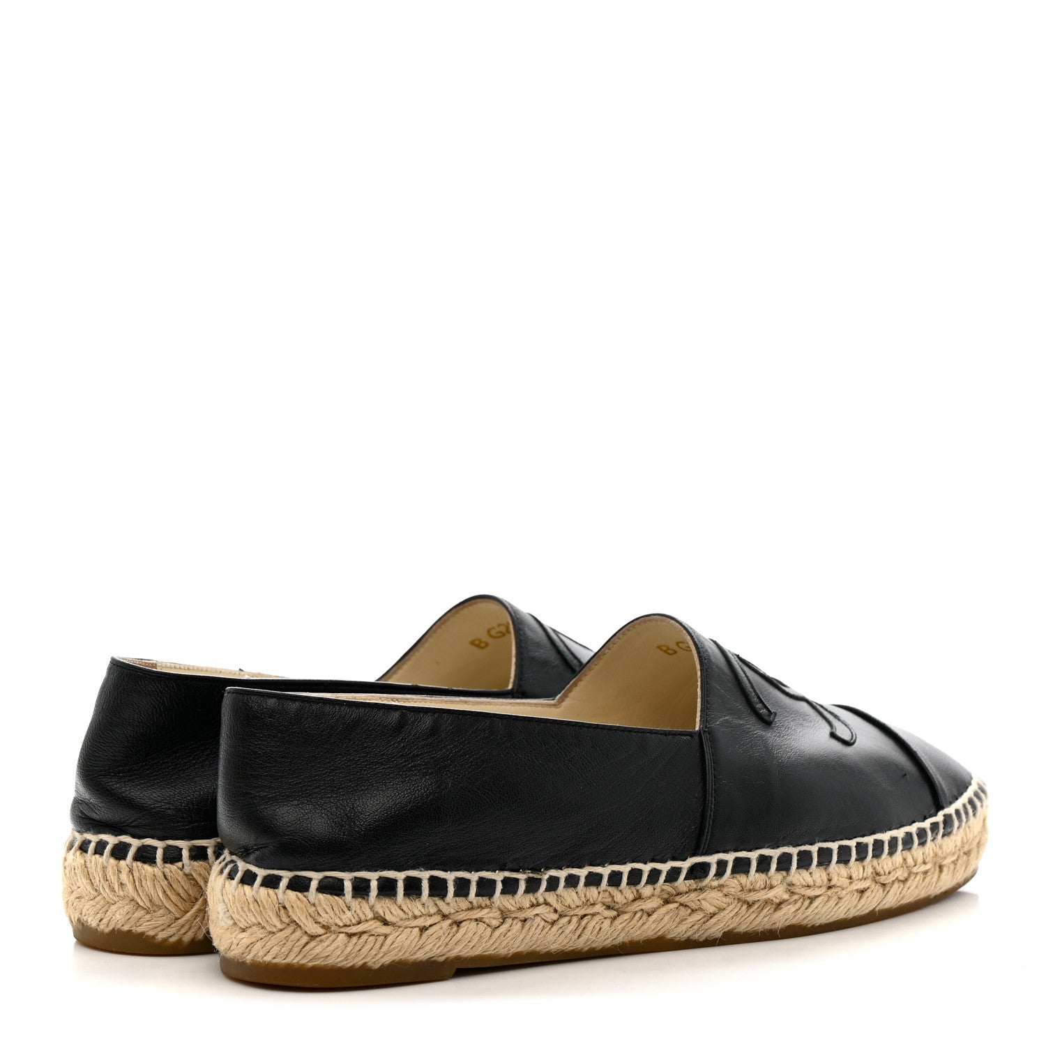 Chanel Lambskin CC Espadrilles 36 Black 5 of 13