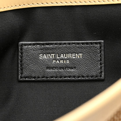 Saint Laurent Micro Raffia Uptown Pouch Natural Hay Blush 6 of 8