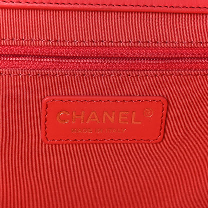 Chanel Bullskin Stitched Small Shopping Tote Pink 7 of 9