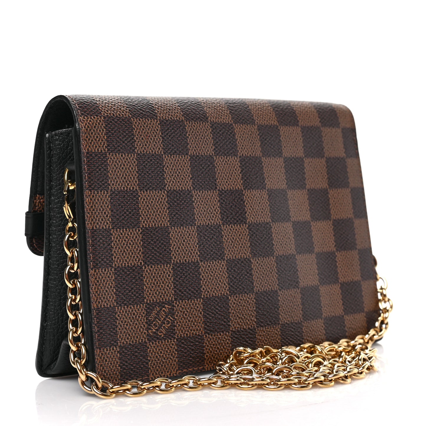 Damier Ebene Vavin Chain Wallet Black