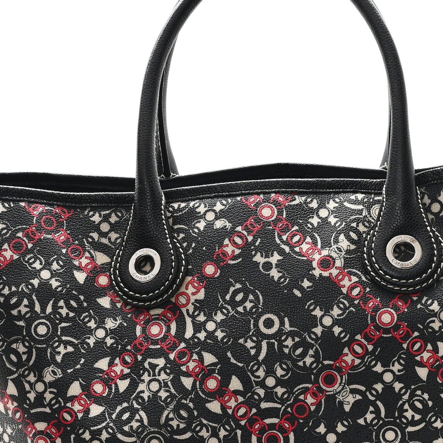 Coated Canvas Coco Small Tote Black