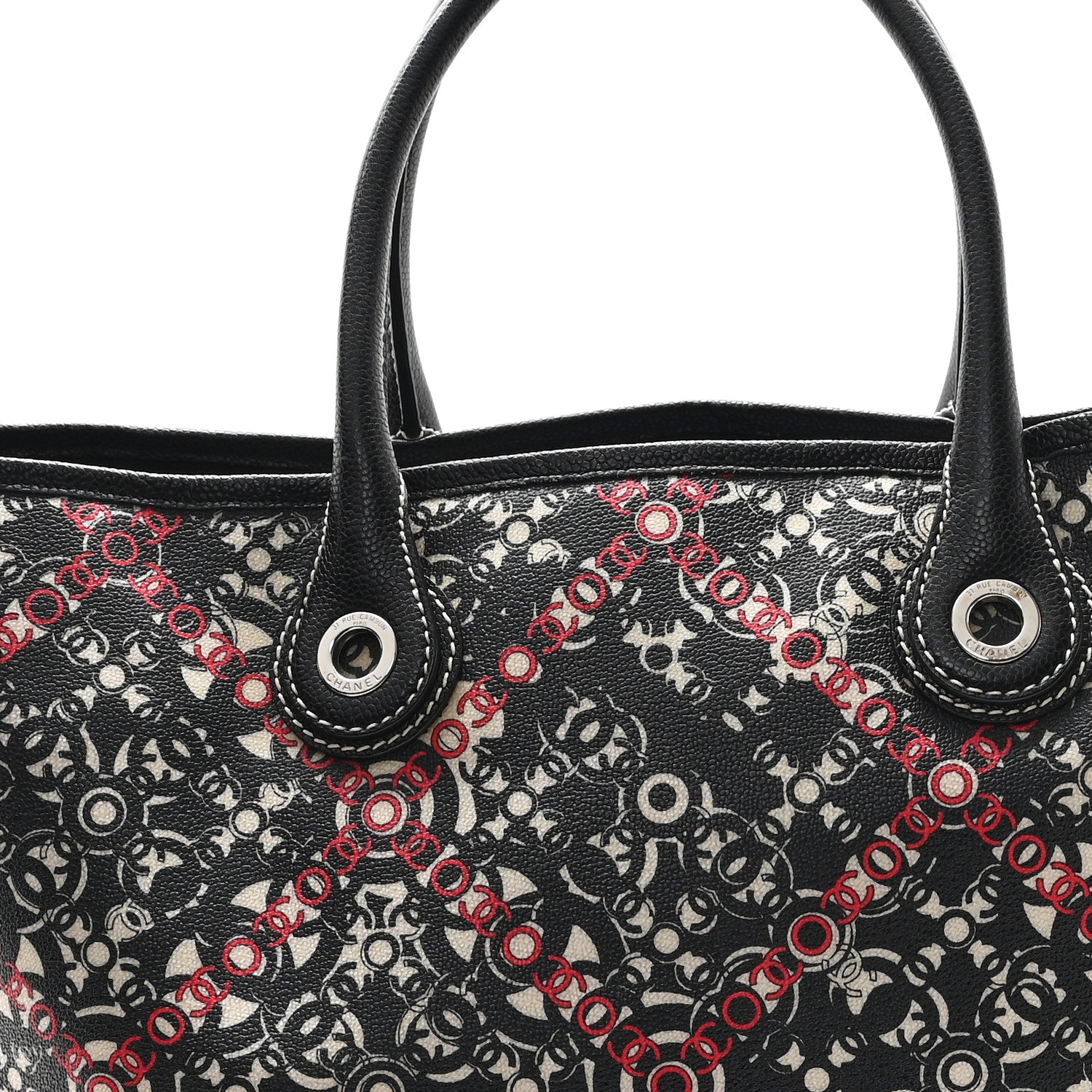 Chanel Coated Canvas Coco Small Tote Black 7 of 10