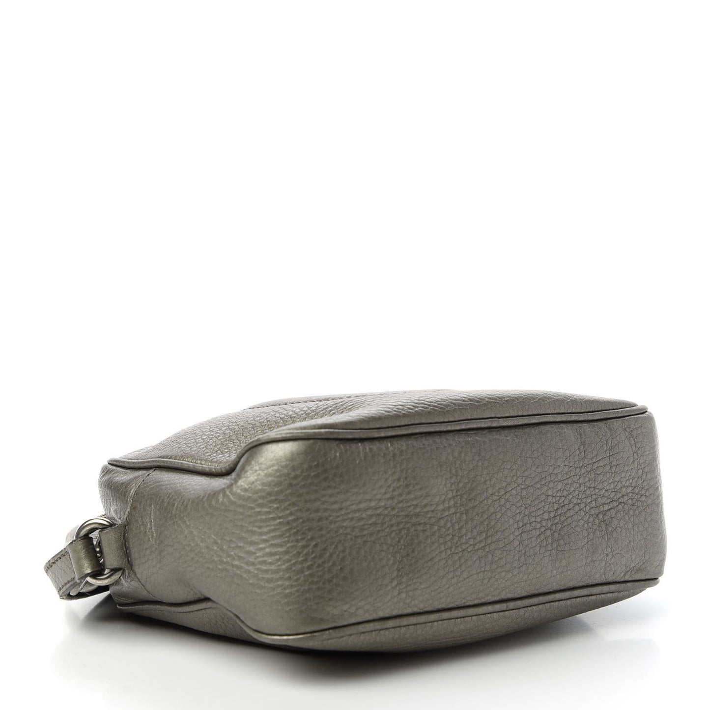 Metallic Pebbled Calfskin Small Soho Disco Bag Sasso