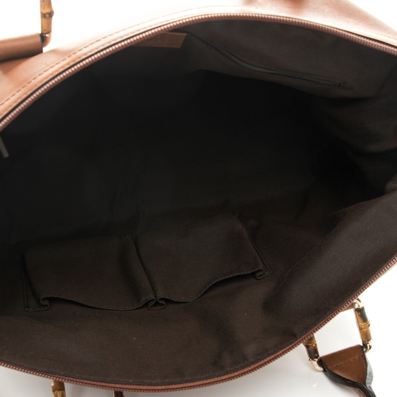 Gucci Calfskin Bamboo Top Handle Tote Brown 5 of 7