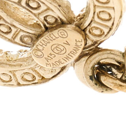 Chanel Pearl CC Drop Earrings Gold 4 of 5