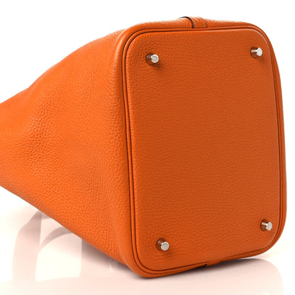 Hermes Taurillon Clemence Picotin Lock 22 MM Orange 7 of 8