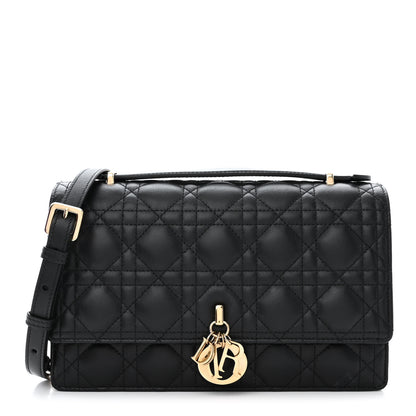 Christian Dior Lambskin Cannage Miss Dior Chain Pouch Black 1 of 12