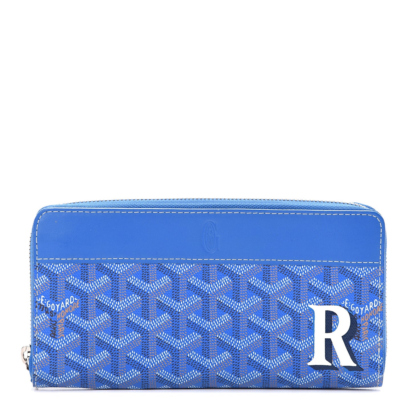 Goyardine Matignon Zip Around GM Wallet Blue