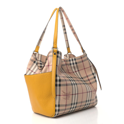 Burberry Haymarket Check Small Canterbury Tote Gold Freesia 2 of 5