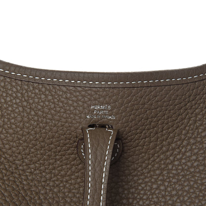 Hermes Taurillon Clemence Amazone Evelyne TPM Etoupe Bleu Indigo 6 of 11