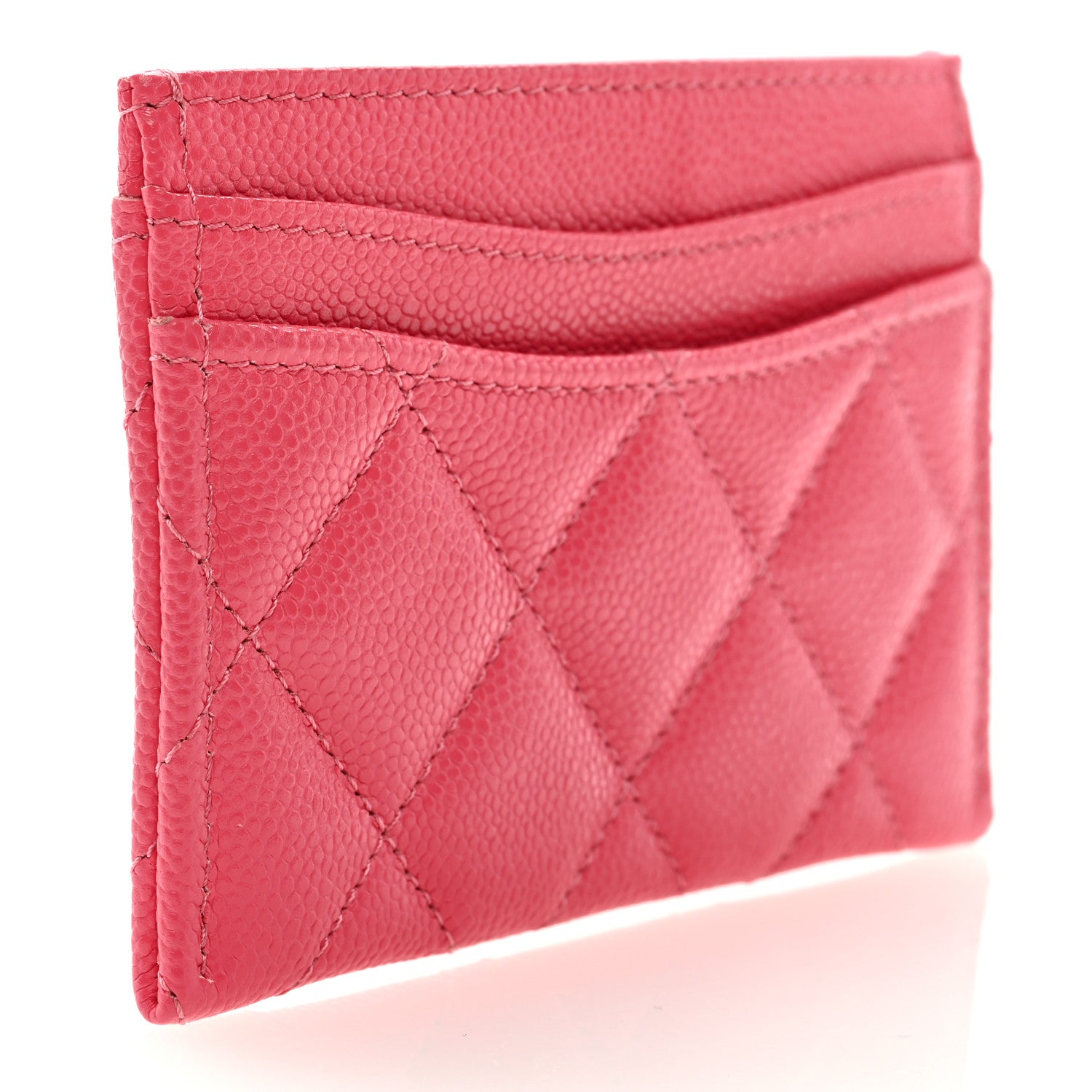 Chanel Caviar Quilted Card Holder Rose 3 of 9