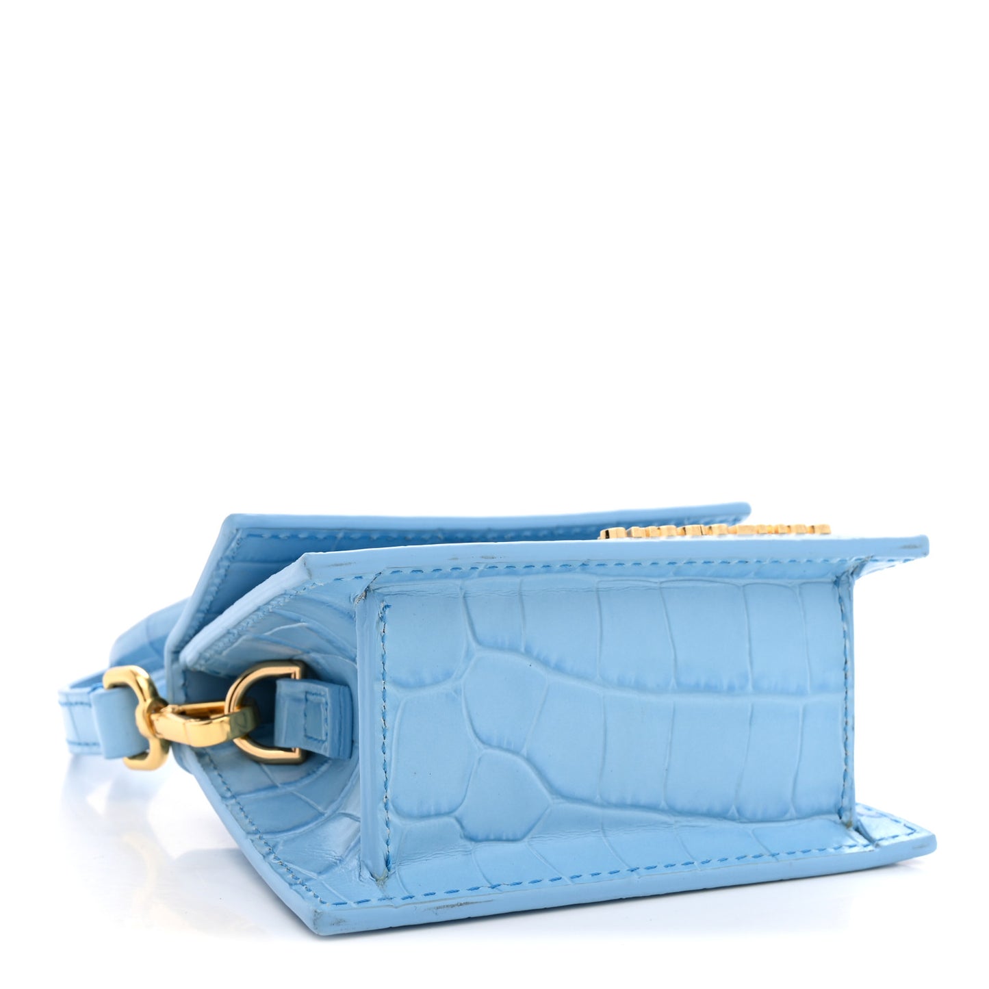Calfskin Crocodile Embossed Le Chiquito Blue