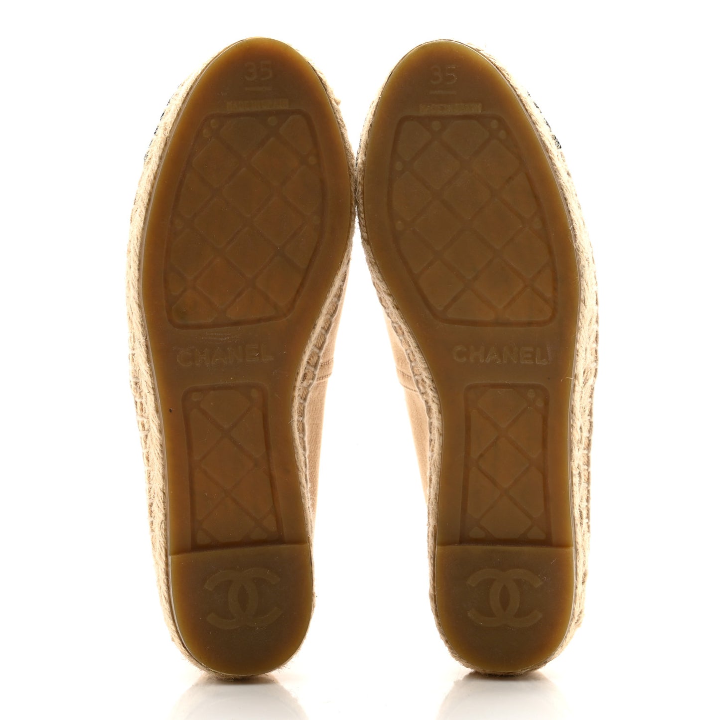 Denim CC Espadrilles 35 Beige Black