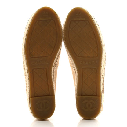 Chanel Denim CC Espadrilles 35 Beige Black 5 of 9