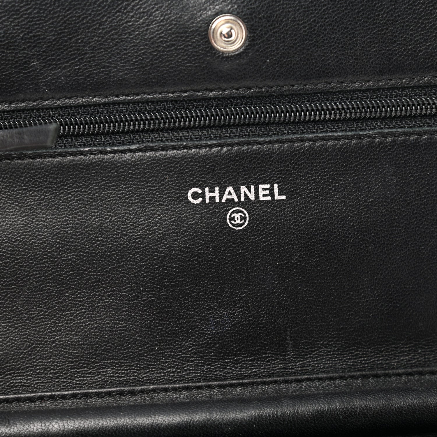 Chanel Lambskin Quilted Wallet On Chain WOC Black 6 of 13