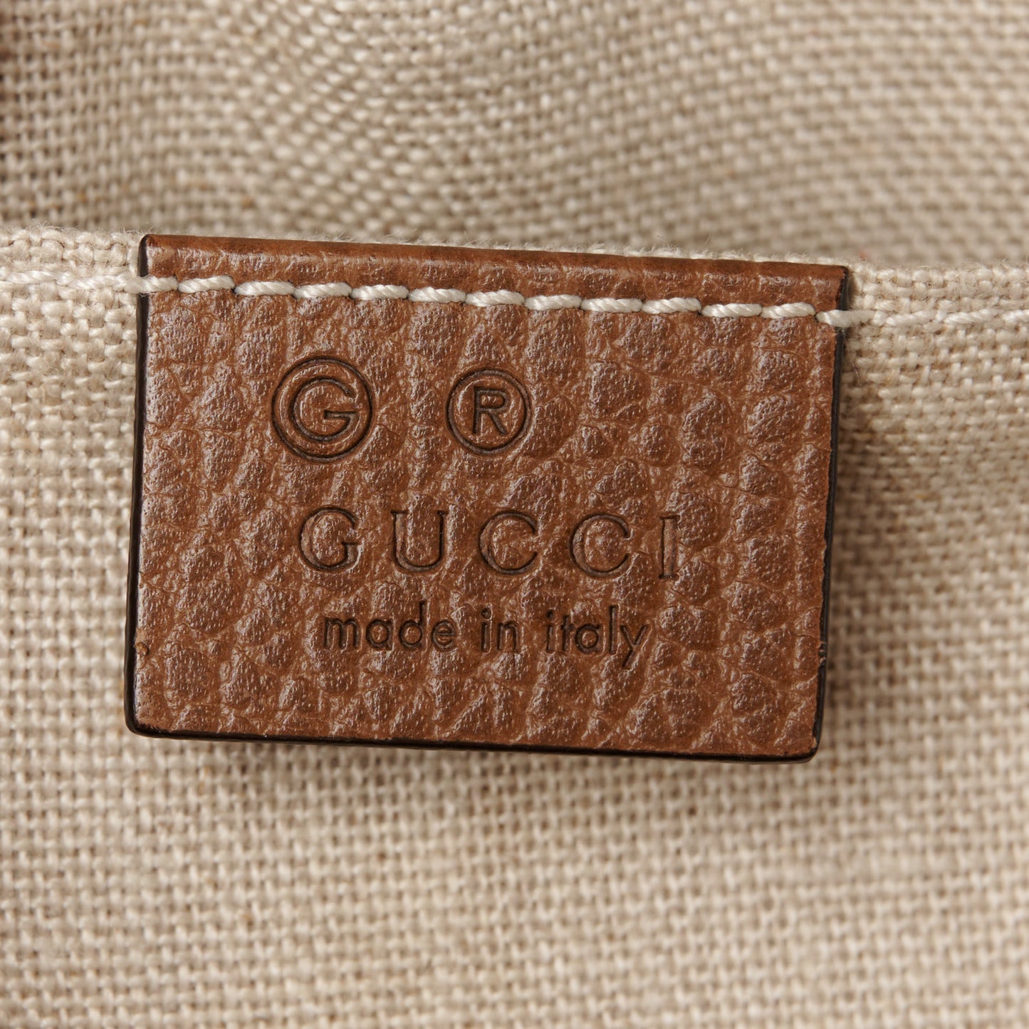 Monogram Mini Bree Messenger Bag Beige Tabacco