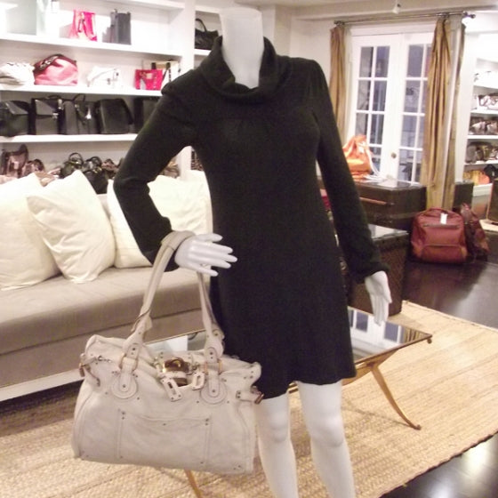 Chloe Leather Paddington Tote Ivory 2 of 16