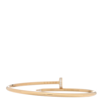 Cartier 18K Yellow Gold Diamond Small Juste Un Clou Bracelet 16 2 of 5