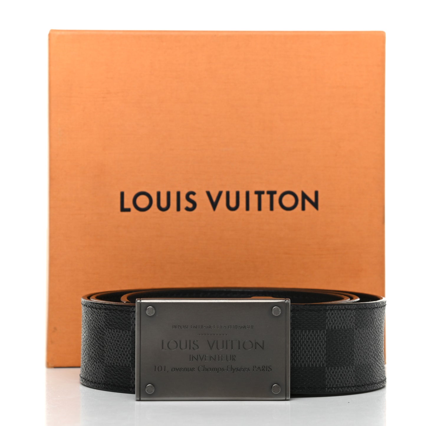Damier Graphite Infini Neo Inventeur 40mm Reversible Belt 95 38 Black