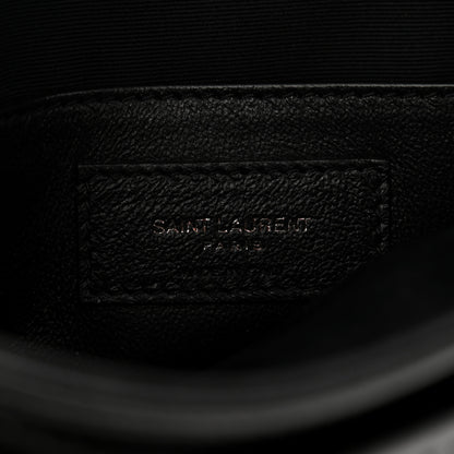 Saint Laurent Crinkled Calfskin Matelasse Monogram Baby Niki Chain Satchel Black 11 of 19