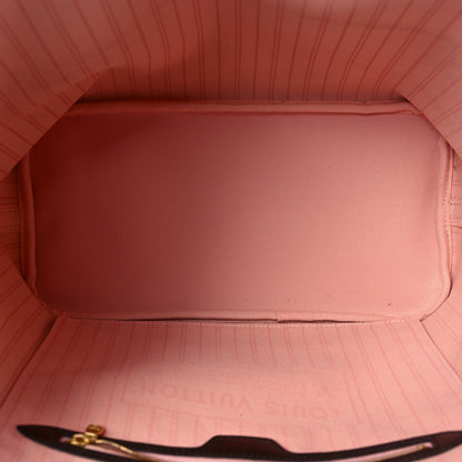 Louis Vuitton Damier Ebene Neo Neverfull MM Rose Ballerine 6 of 10
