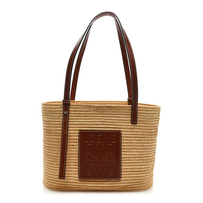 Loewe Raffia Small Square Basket Tote Bag Natural Tan 1 of 8