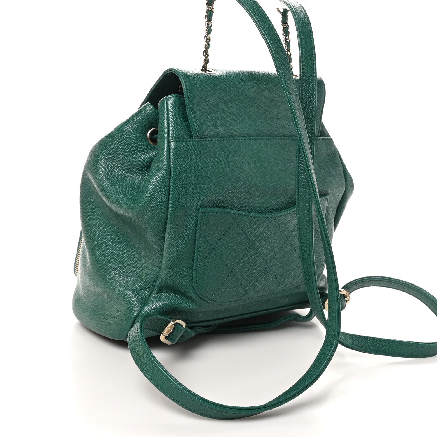 Chanel Caviar Quilted Business Affinity Backpack Green 3 of 11