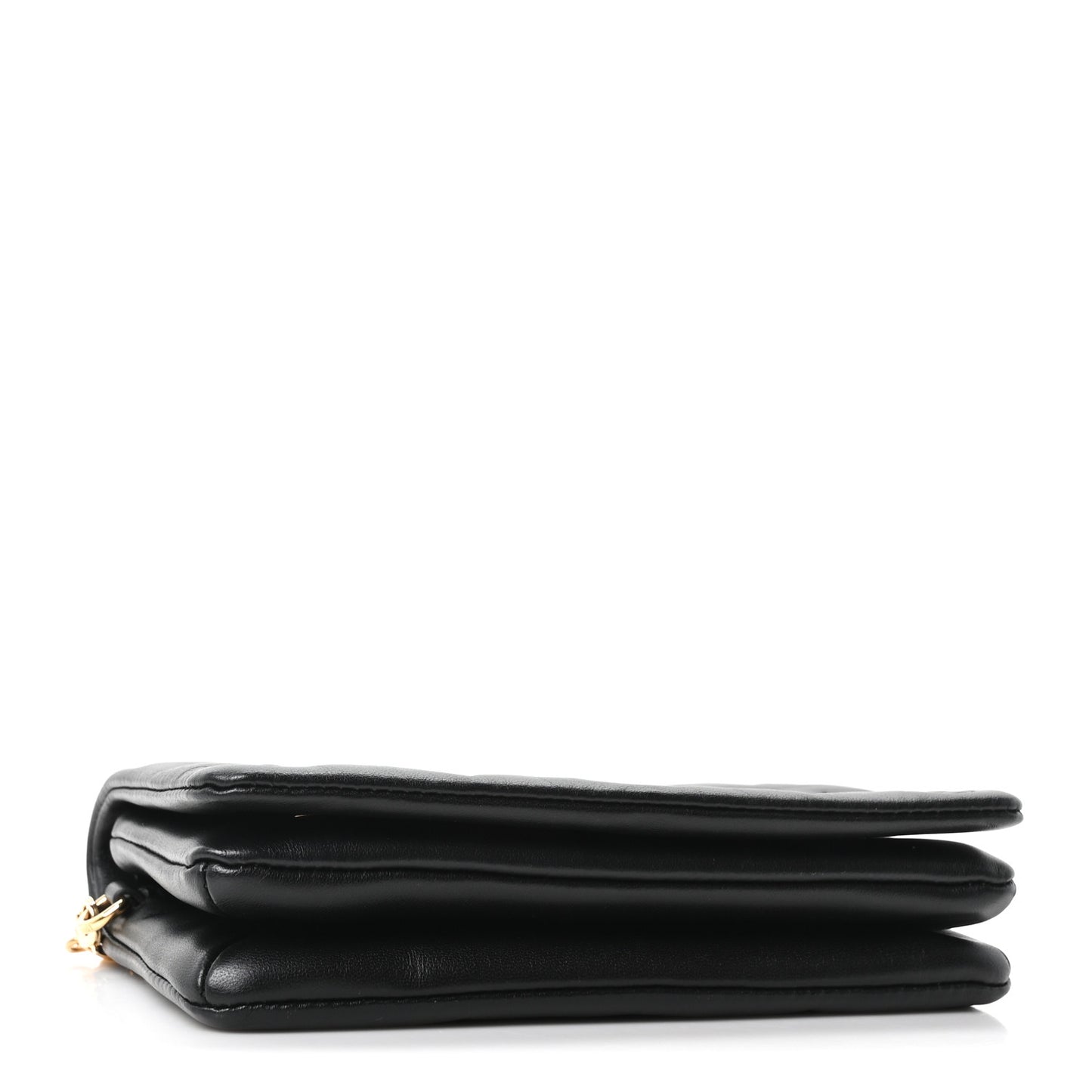 Lambskin Embossed Monogram Pochette Coussin Black