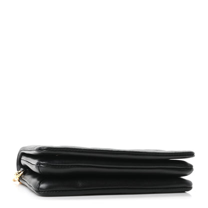 Louis Vuitton Lambskin Embossed Monogram Pochette Coussin Black 4 of 9