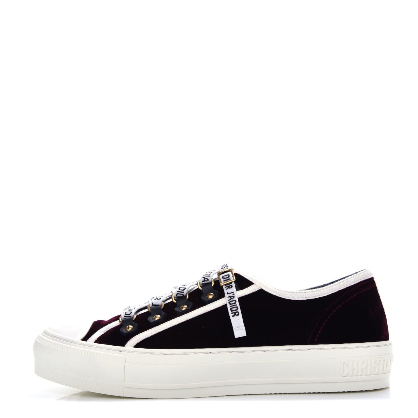Velvet Walk'N'Dior Low Top Sneakers 38 Deep Amaranth