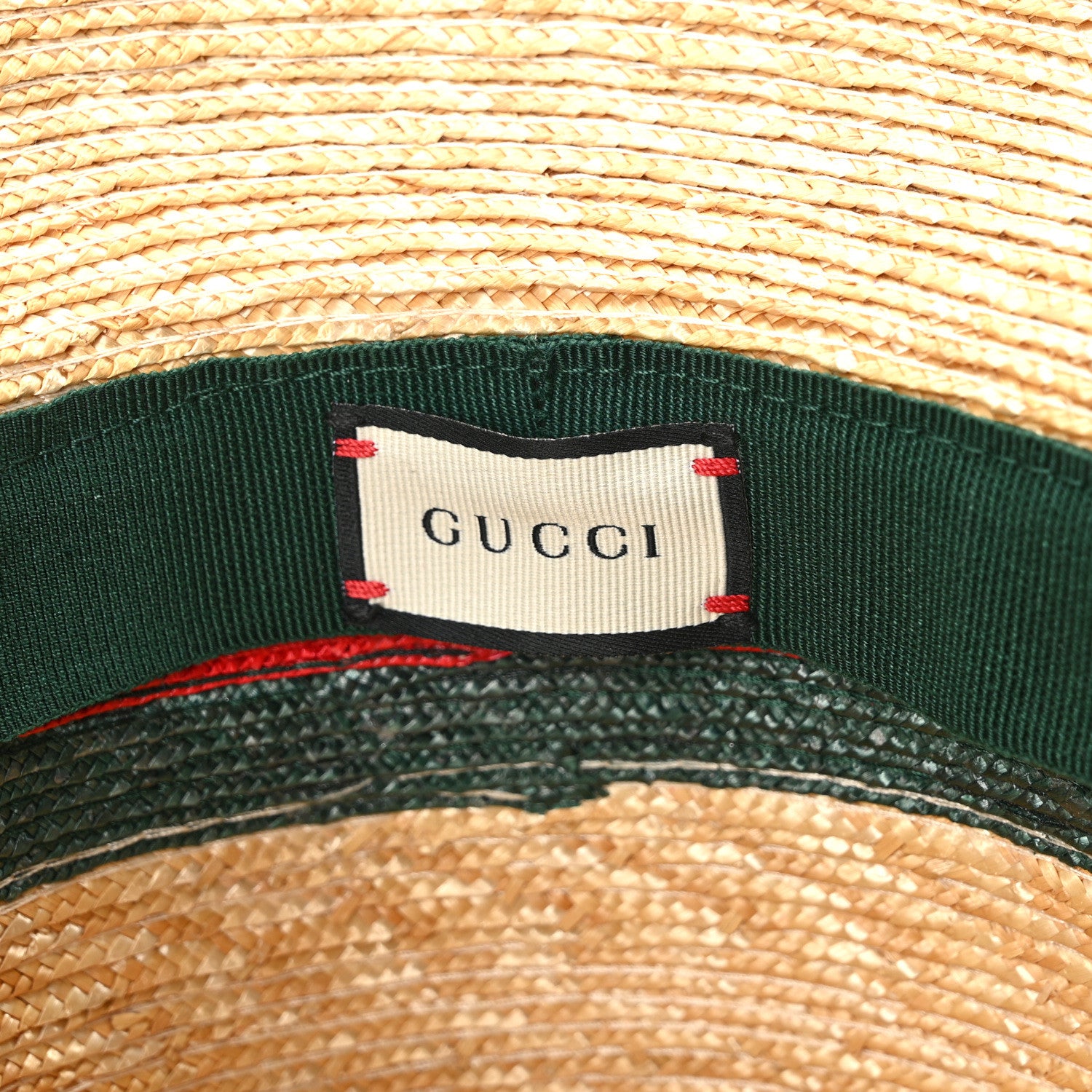 Gucci Abaca Straw Web Fedora Hat M 9 of 9