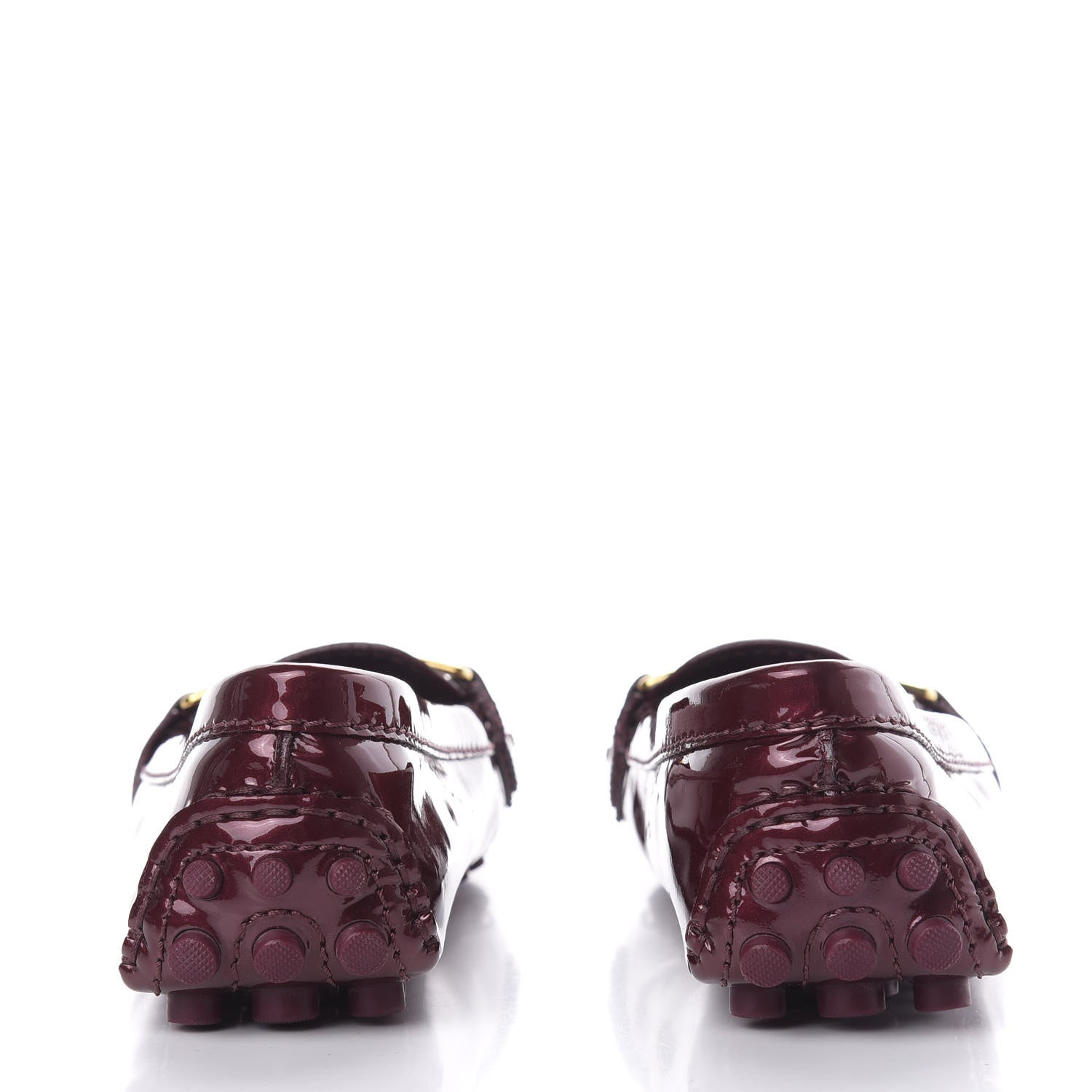 Louis Vuitton Patent Calfskin Oxford Loafers 34 Rouge Fauviste 6 of 10